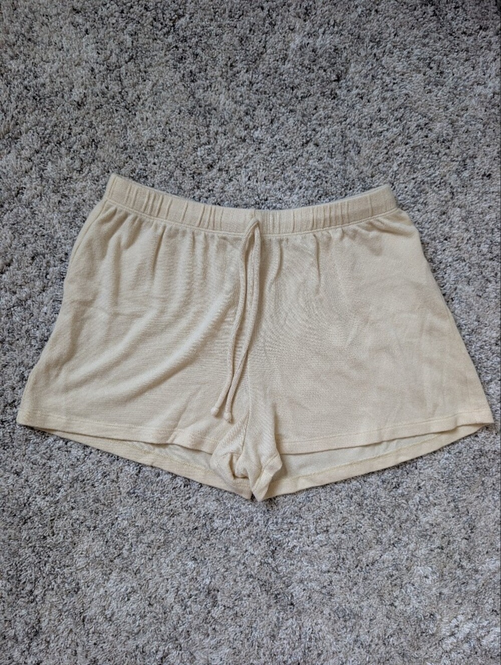 Reformation Olina Knit Short Light Yellow Small